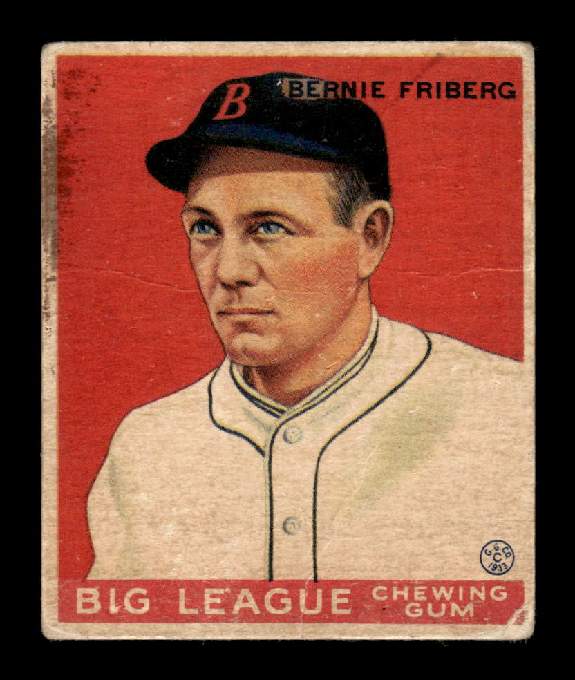 1934 World Wide Gum (V354) #10 Bernie Friberg Very Good HOF-10001769