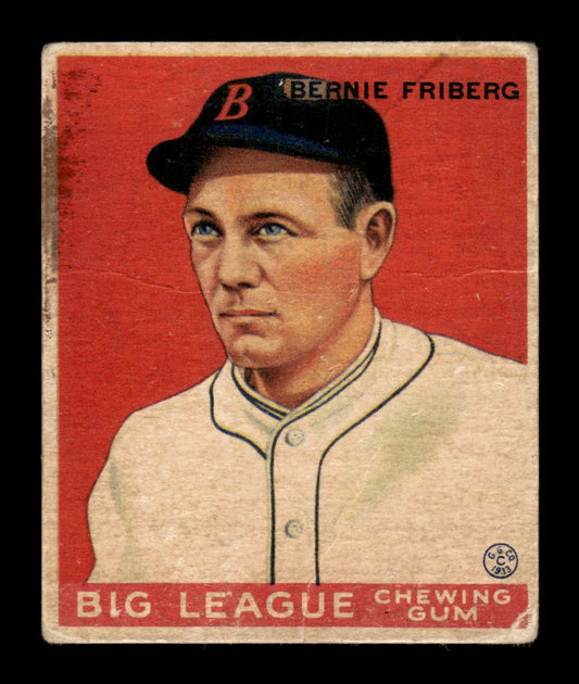 1934 World Wide Gum (V354) #10 Bernie Friberg Very Good HOF-10001769
