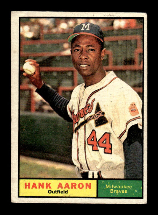 1961 Topps #415 Hank Aaron Poor Back HOF-10001799
