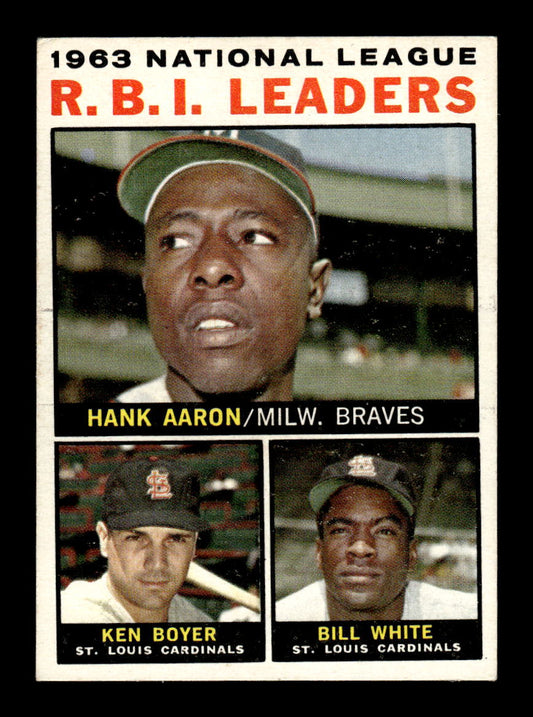 1964 Topps #11 1963 National League RBI Leaders Aaron Boyer VG HOF-10001804