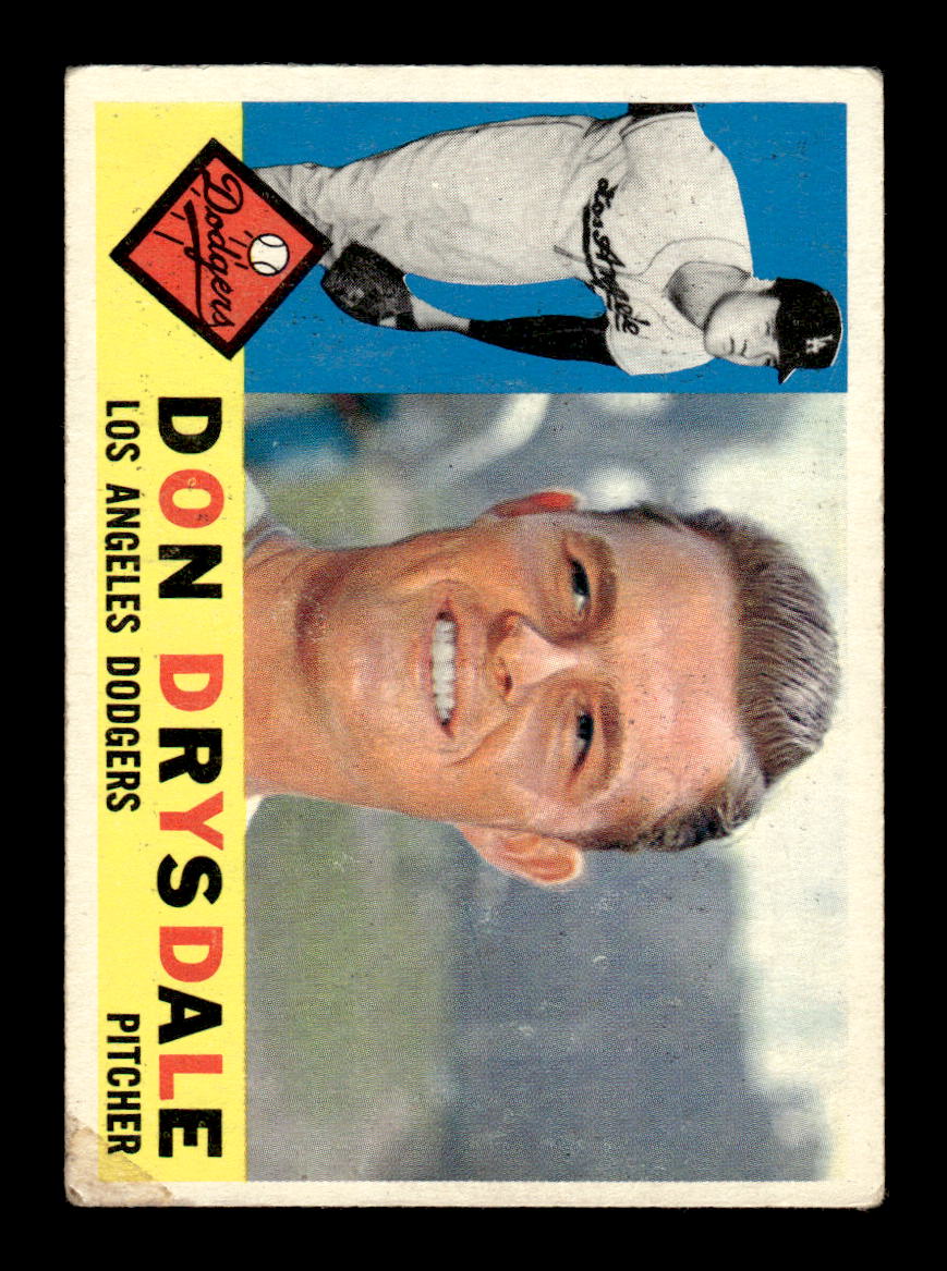 1960 Topps #475 Don Drysdale Very Good HOF-10001809