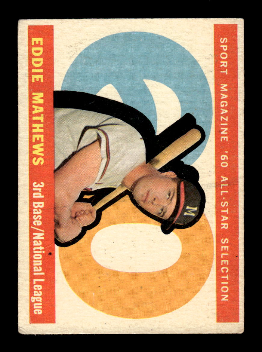 1960 Topps #558 Eddie Mathews Very Good HOF-10001811 Wrinkle