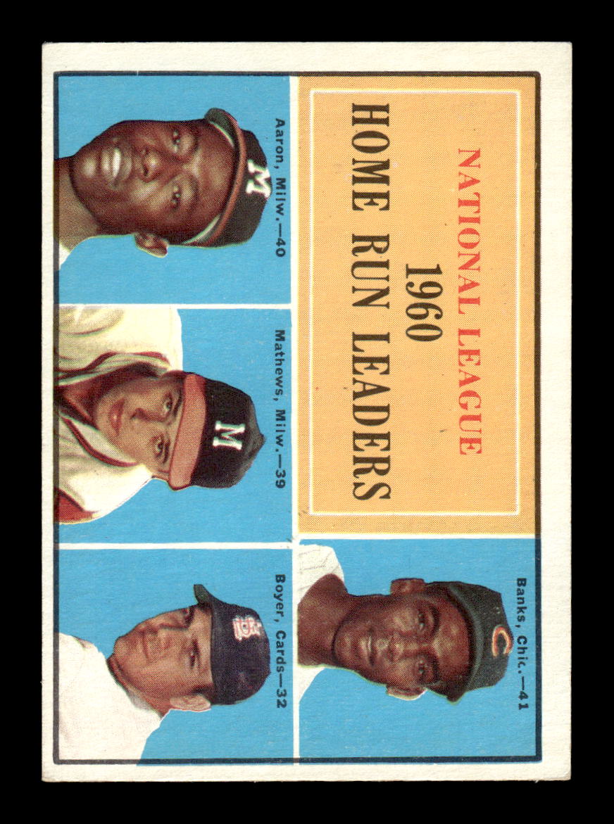 1961 Topps #43 Home Run Leaders Mays Clemente Excellent HOF-10001812