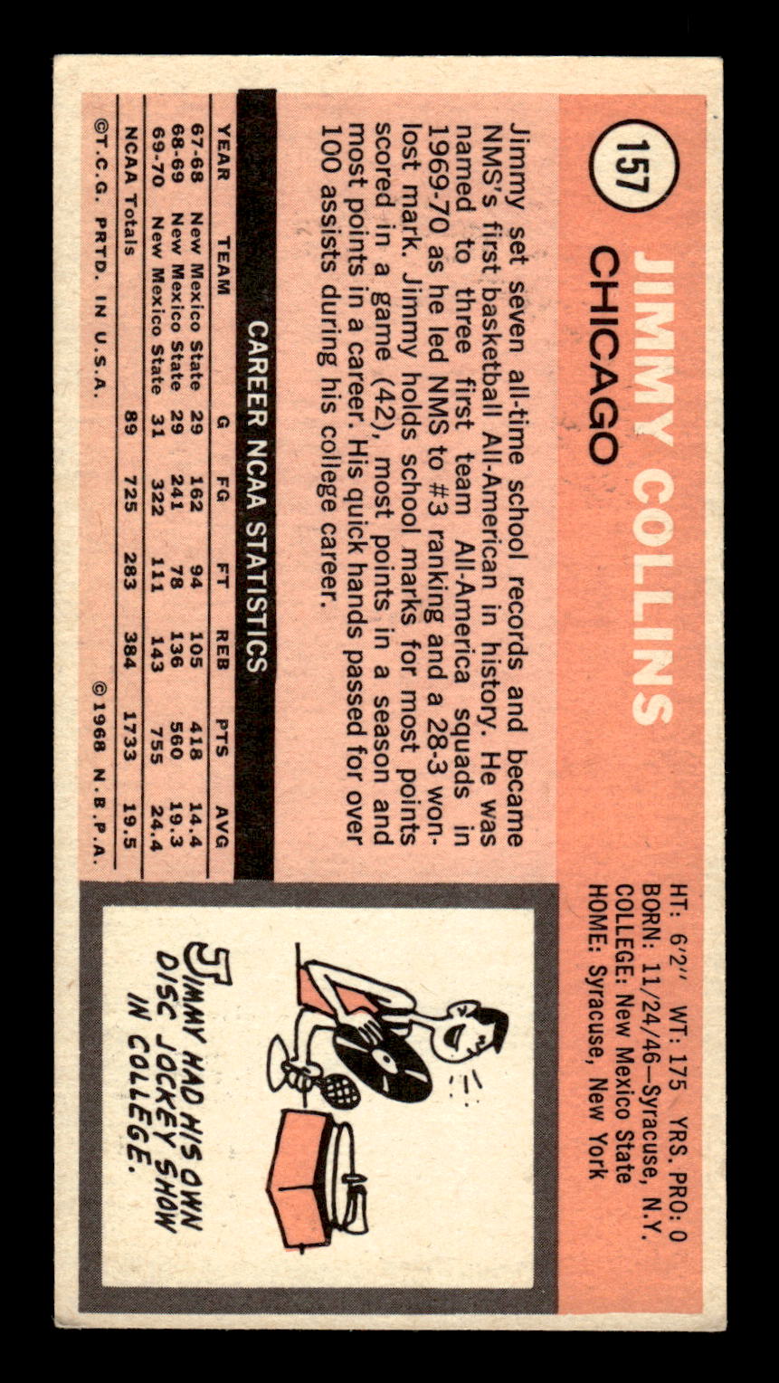 1970-71 Topps #157 Jimmy Collins Excellent HOF-10001835