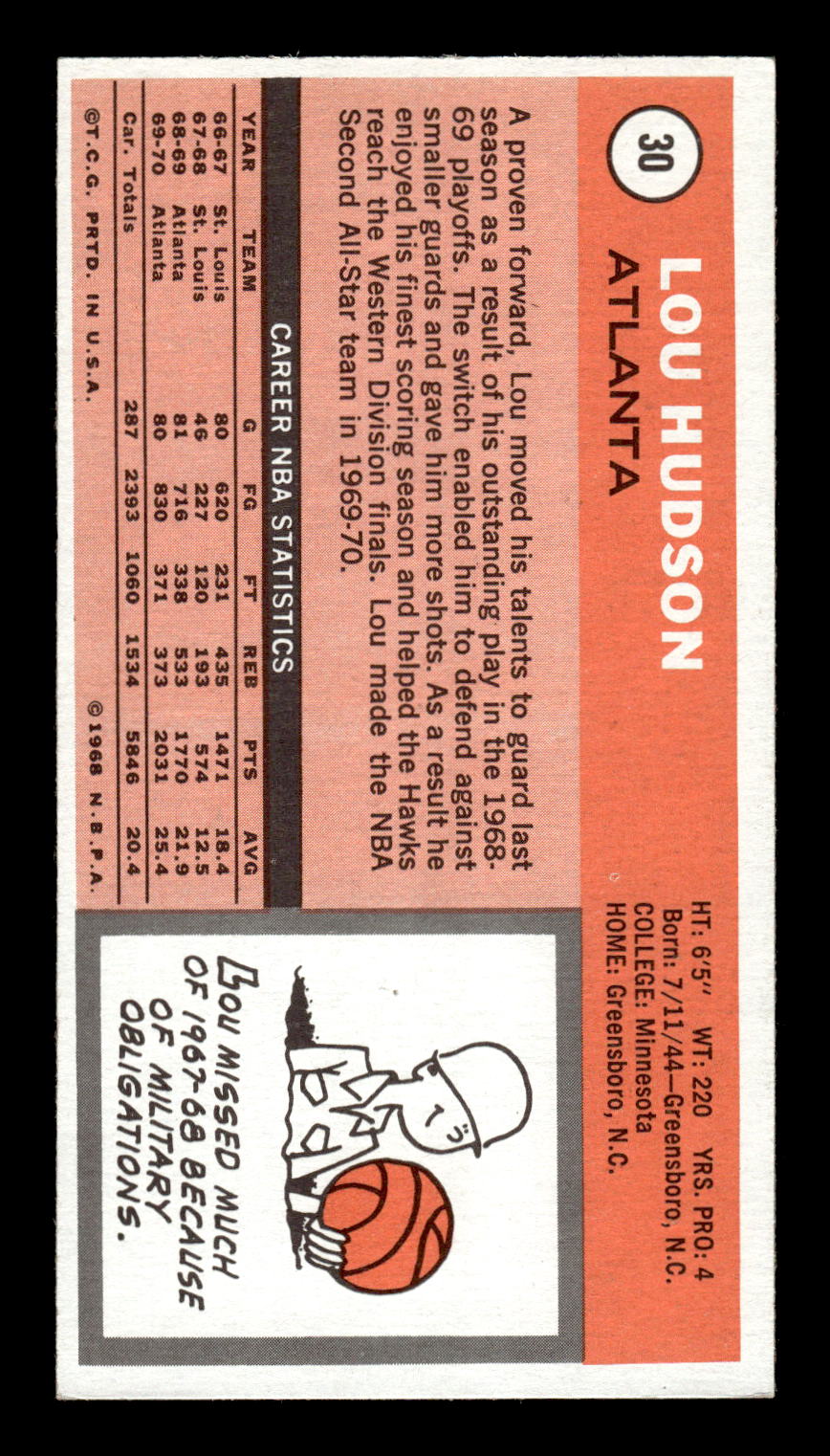 1970-71 Topps #30 Lou Hudson Excellent HOF-10001897