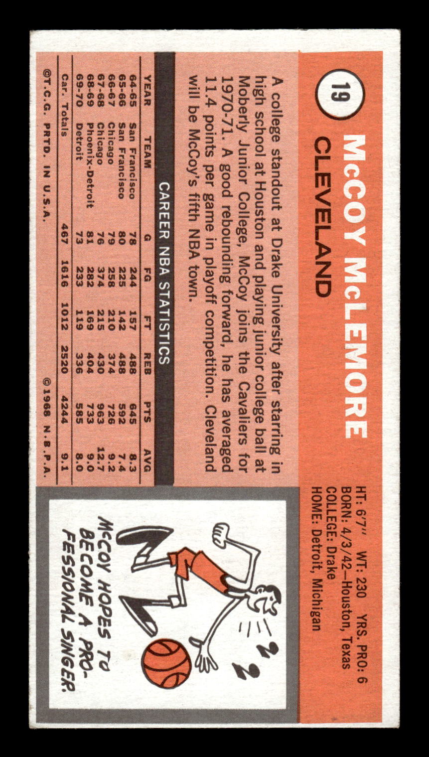 1970-71 Topps #19 McCoy McLemore Excellent HOF-10001905