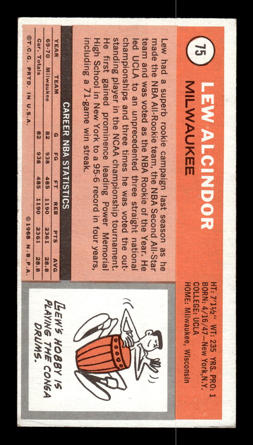 1970-71 Topps #75 Lew Alcindor Excellent HOF-10002113
