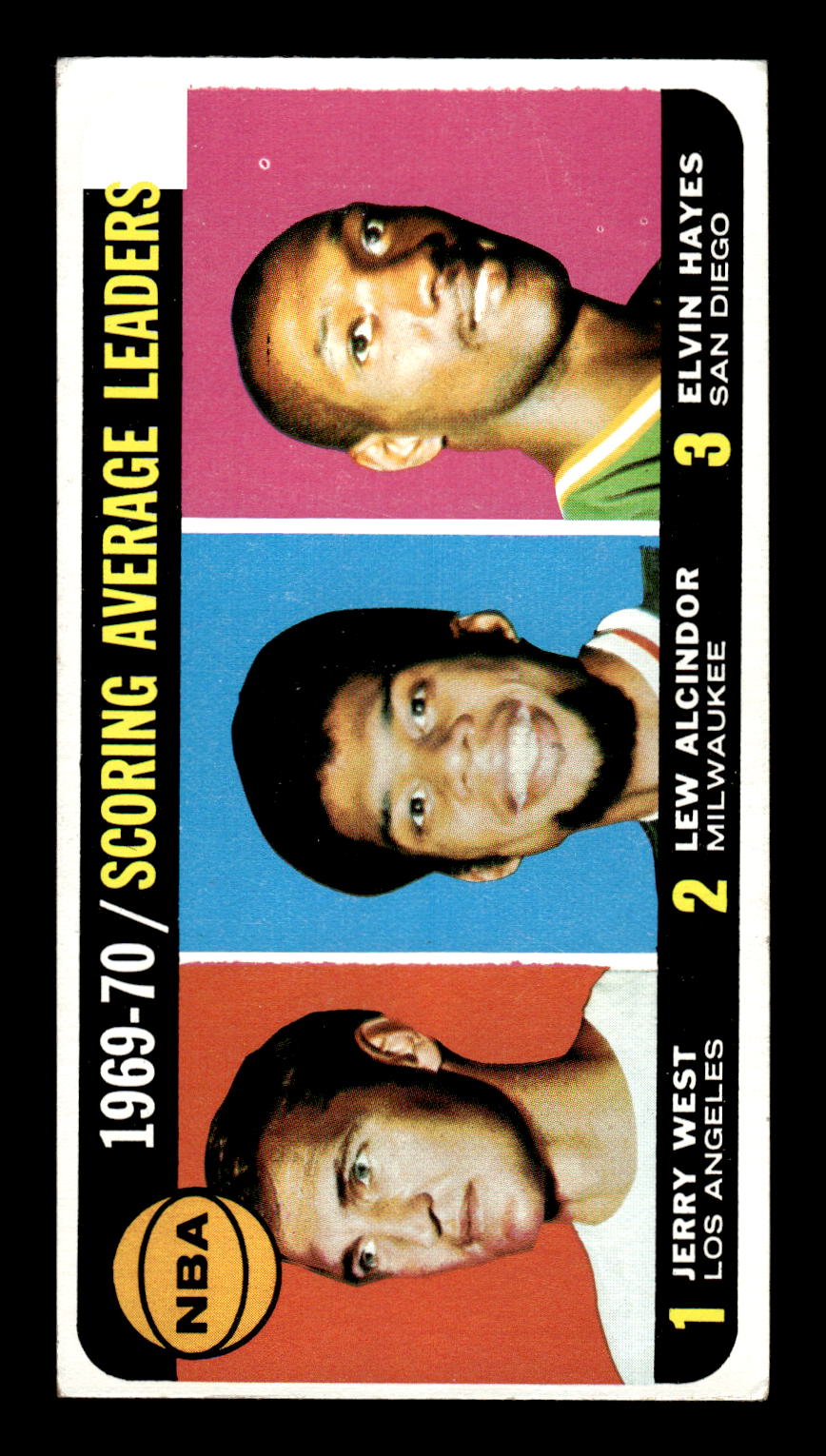 1970-71 Topps #2 Scoring Average Leaders West Alcindor Hayes SP Ex HOF-10002120