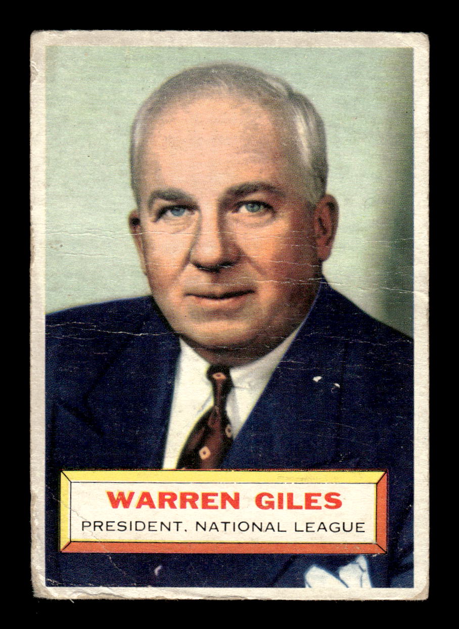 1956 Topps #2 Warren Giles Very Good HOF-10002172