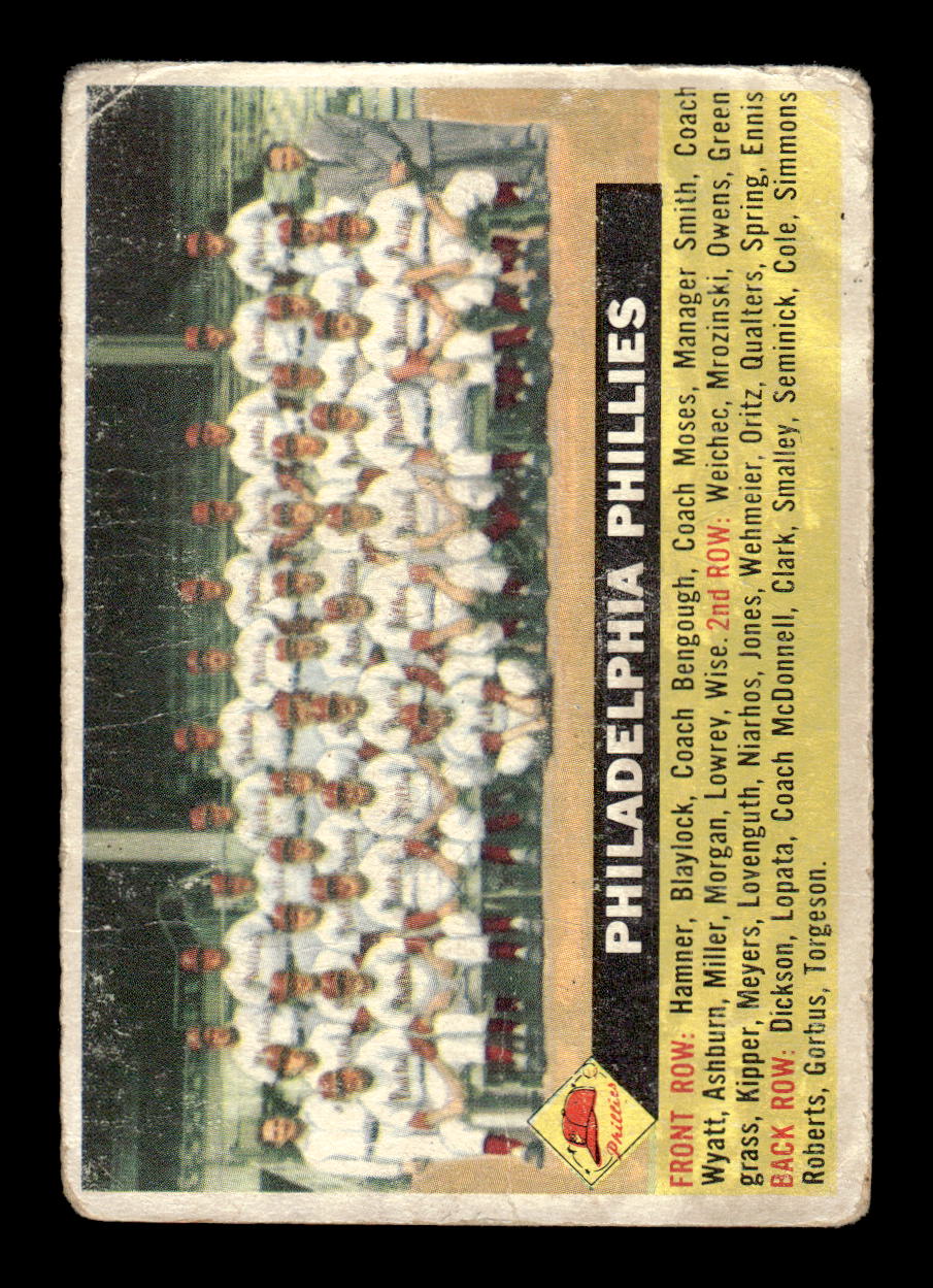 1956 Topps #72 Philadelphia Phillies Very Good HOF-10002220
