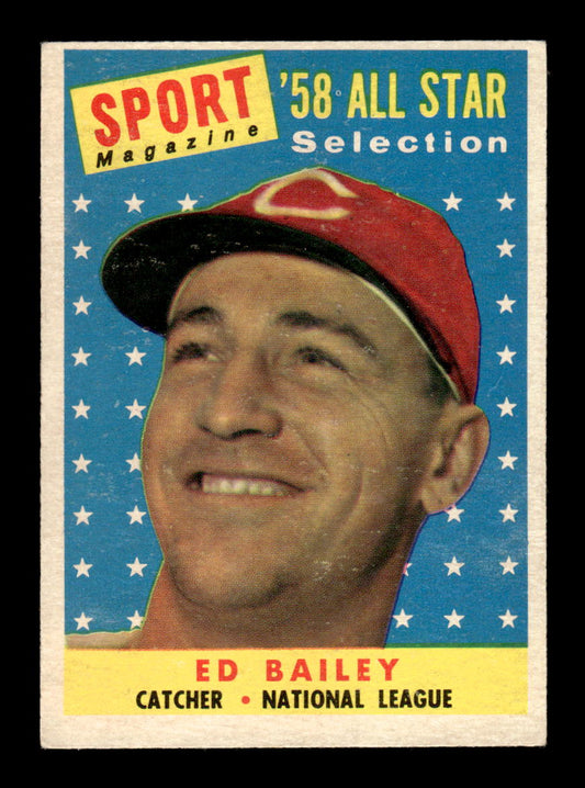 1958 Topps #490 Ed Bailey Very Good HOF-10002263