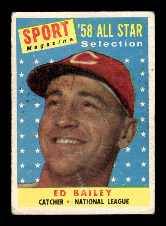 1958 Topps #490 Ed Bailey Very Good HOF-10002264