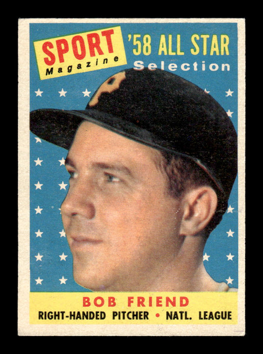 1958 Topps #492 Bob Friend Very Good HOF-10002269