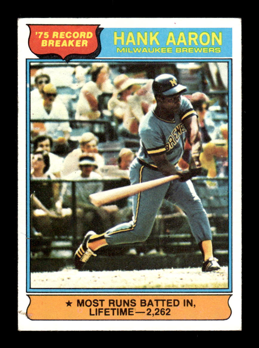 1976 Topps #1 Hank Aaron Near Mint or Better HOF-10002273