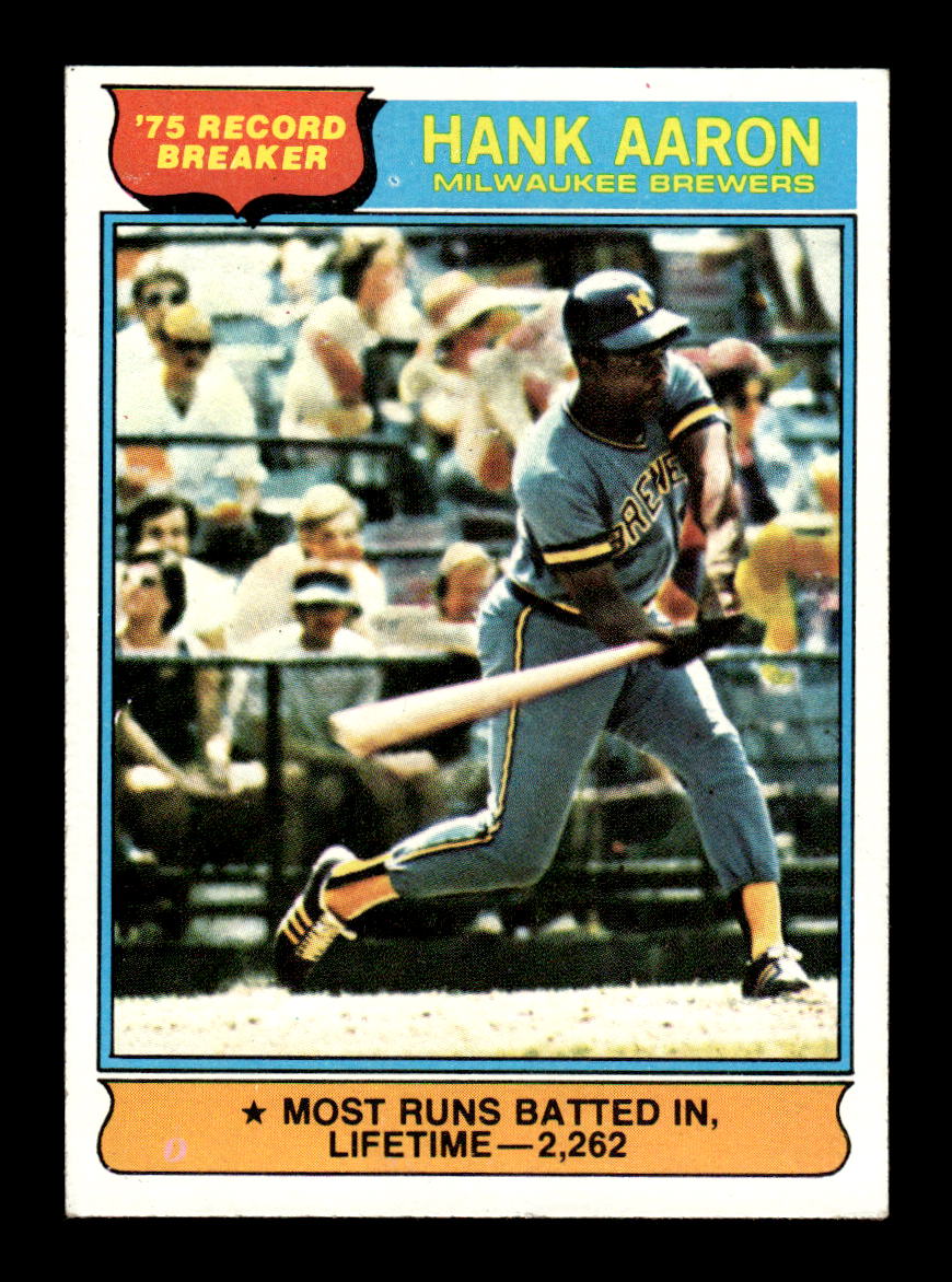 1976 Topps #1 Hank Aaron Near Mint or Better HOF-10002274