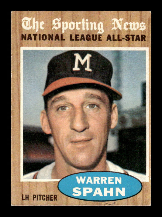 1962 Topps #399 Warren Spahn Near Mint or Better HOF-10002277