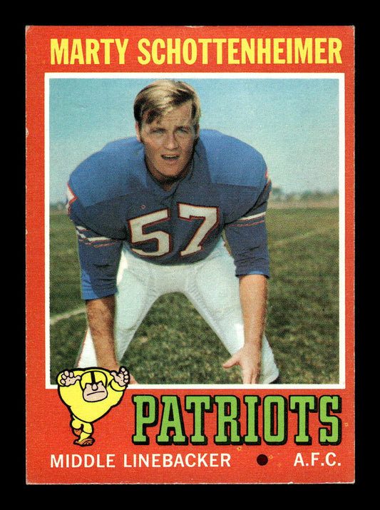 1971 Topps #3 Marty Schottenheimer Excellent HOF-10002338