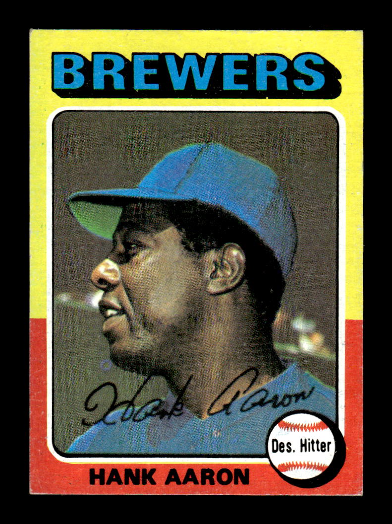 1975 Topps MINI #660 Hank Aaron Excellent HOF-10002347