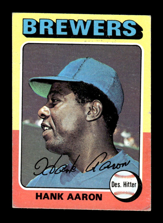 1975 Topps MINI #660 Hank Aaron Very Good HOF-10002348