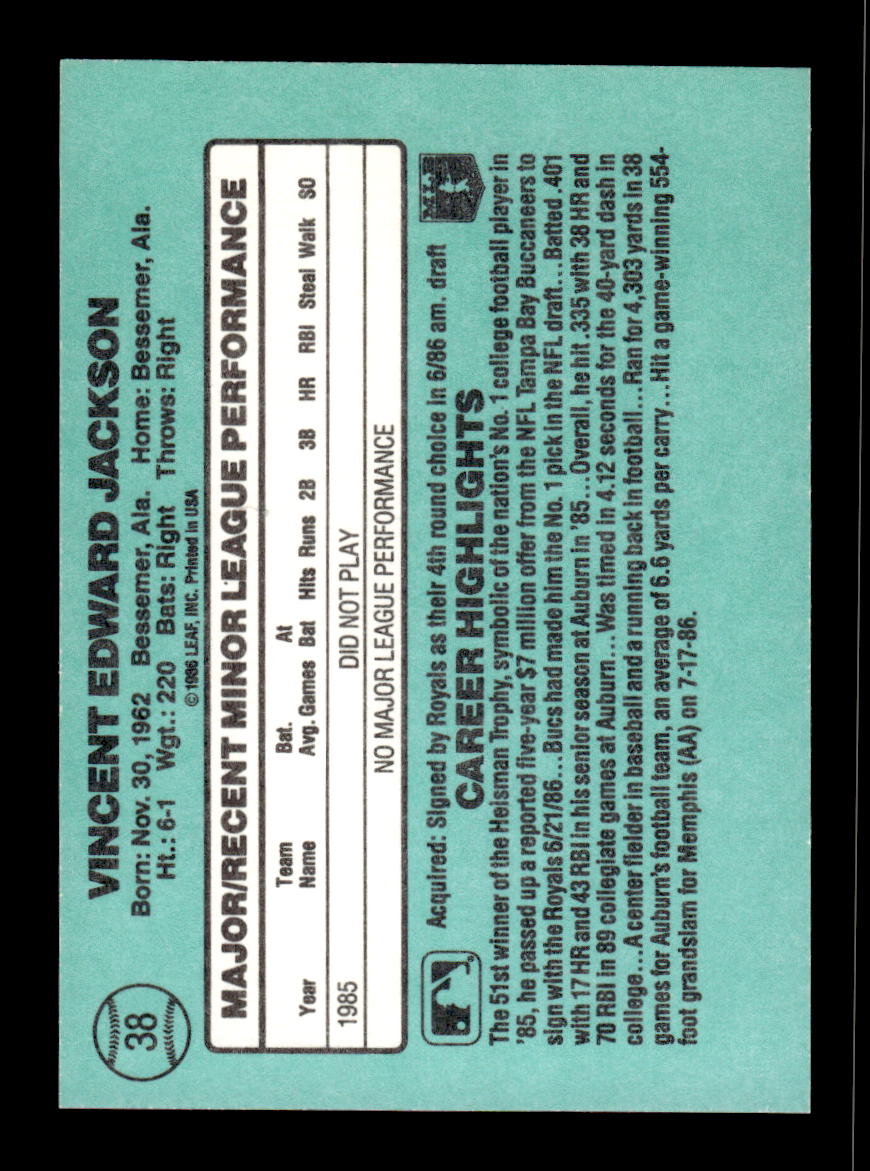 1986 Donruss The Rookies #38 Bo Jackson Excellent HOF-10002375