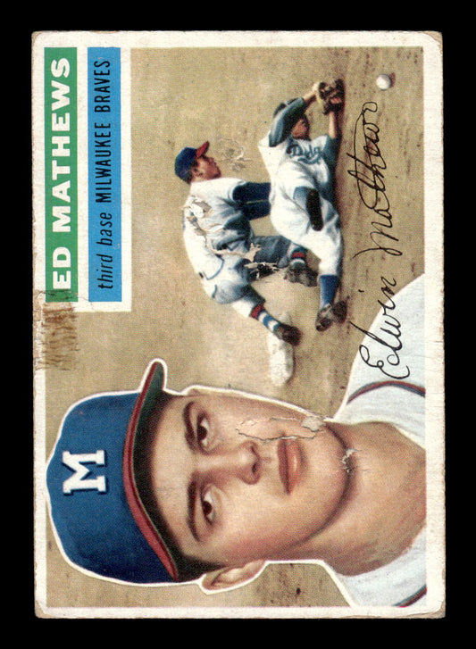 1956 Topps #107 Eddie Mathews Excellent HOF-10002378