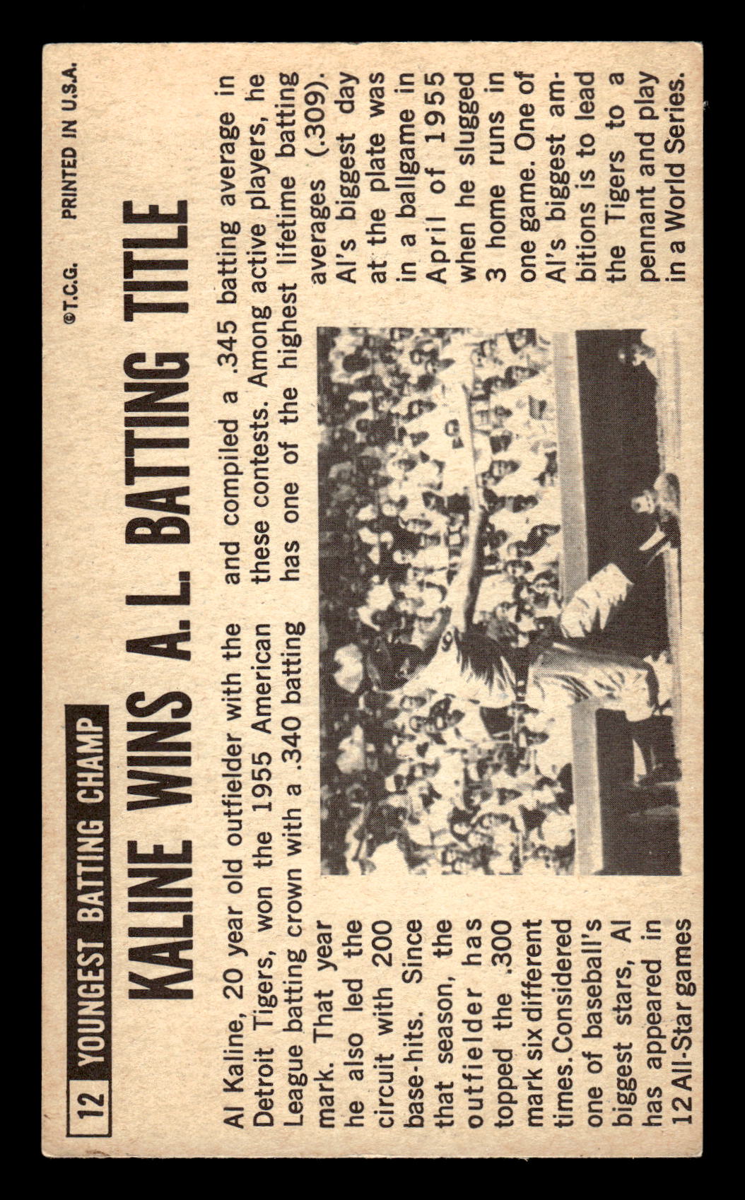 1964 Topps Giants #12 Al Kaline Very Good HOF-10002383