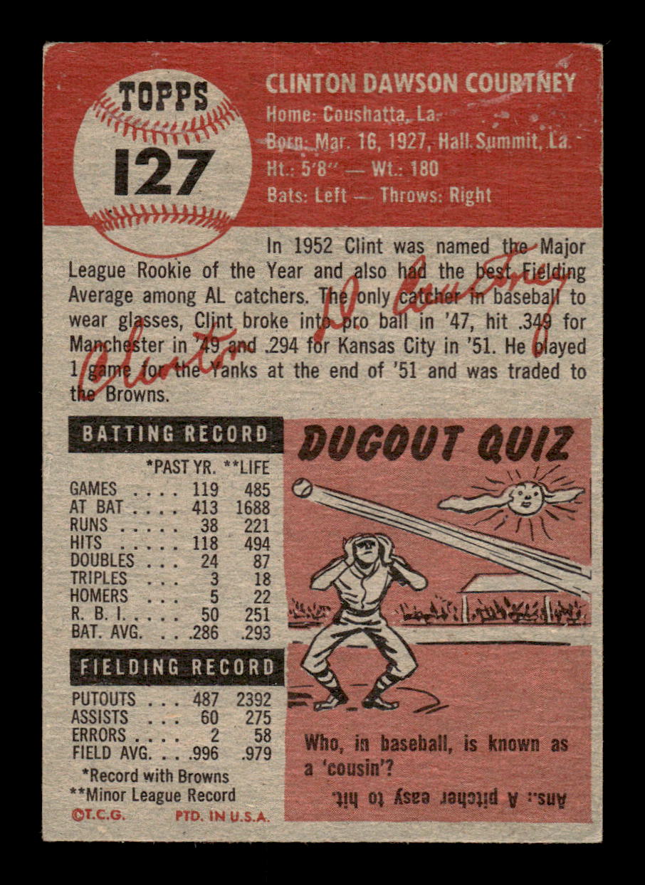 1953 Topps #127 Clint Courtney Very Good HOF-10002397