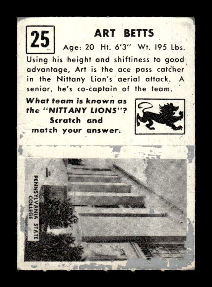 1951 Topps Magic #25 Art Betts Very Good HOF-10002406