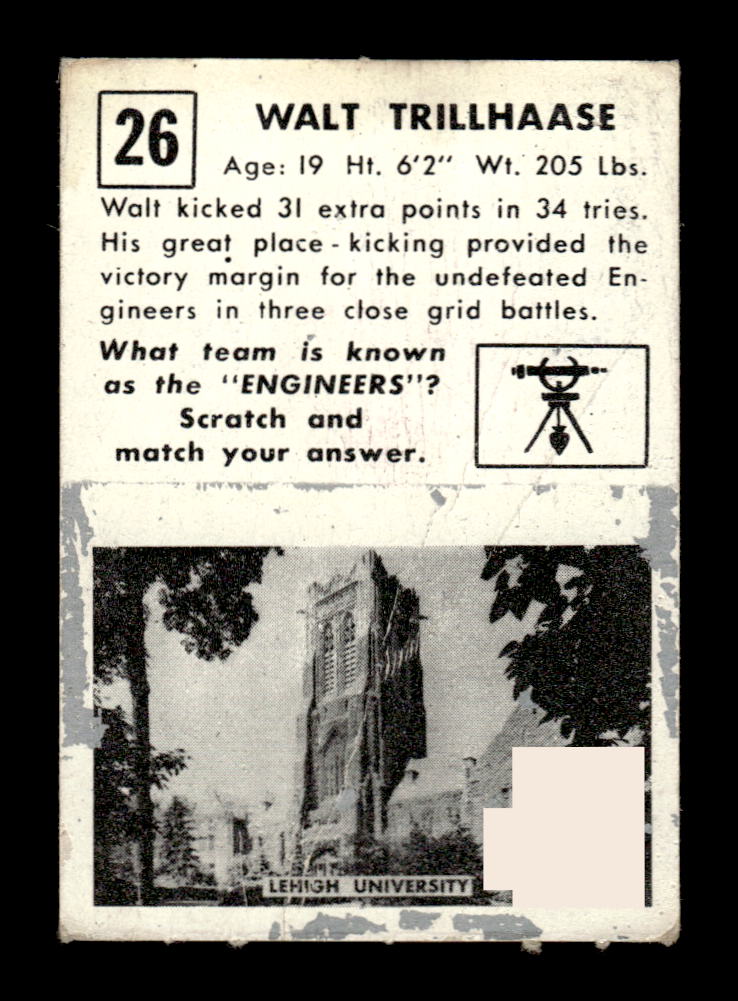 1951 Topps Magic #26 Walt Trillhaase Very Good HOF-10002407