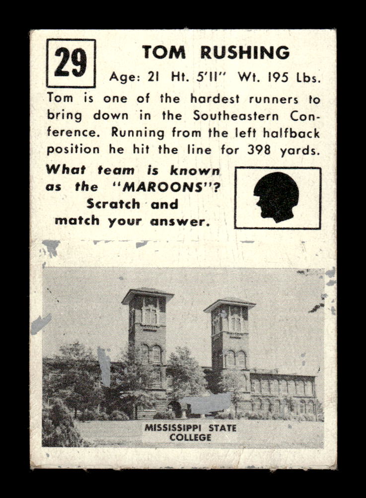 1951 Topps Magic #29 Tom Rushing Very Good HOF-10002409