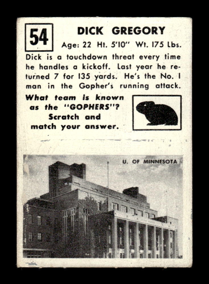 1951 Topps Magic #54 Dick Gregory Poor HOF-10002420