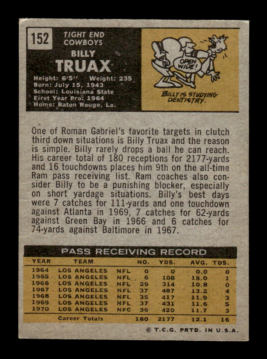 1971 Topps #152 Billy Truax Very Good HOF-10002519