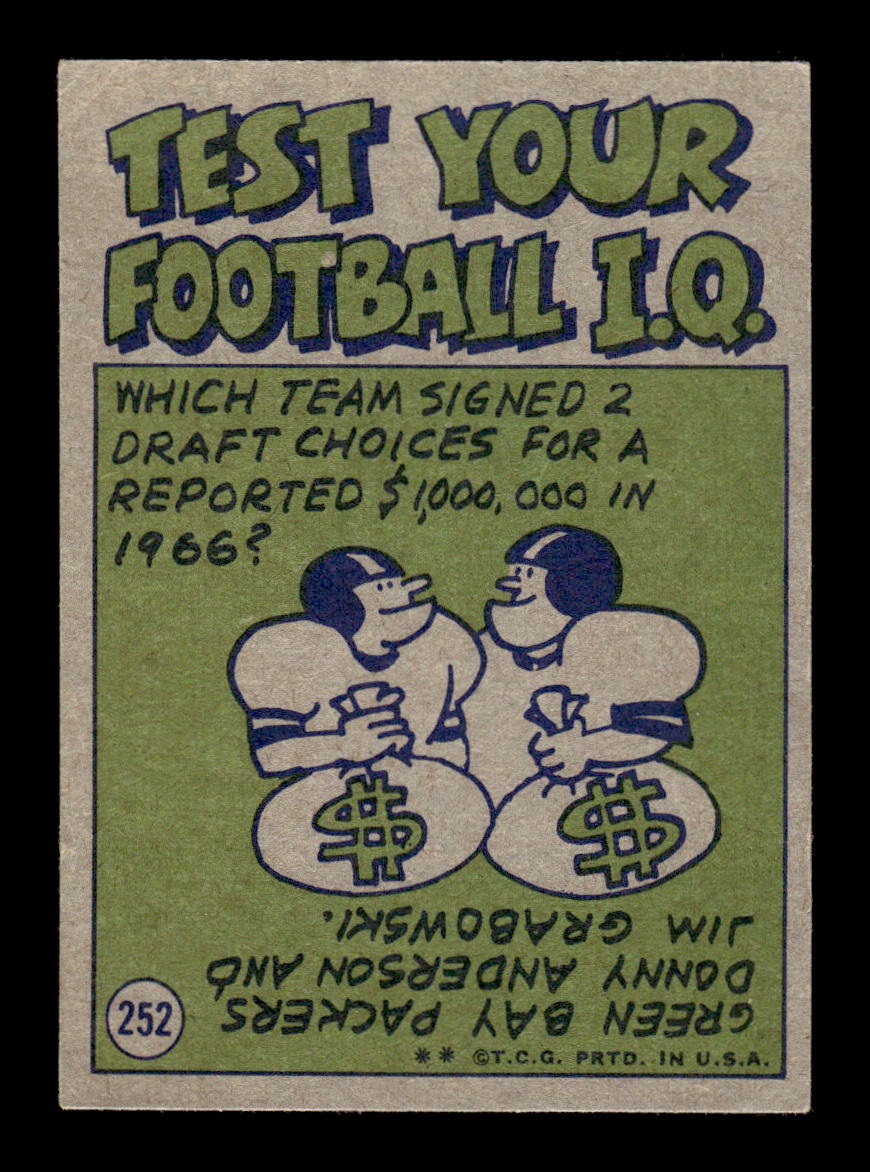 1972 Topps #252 George Farmer Very Good HOF-10002663