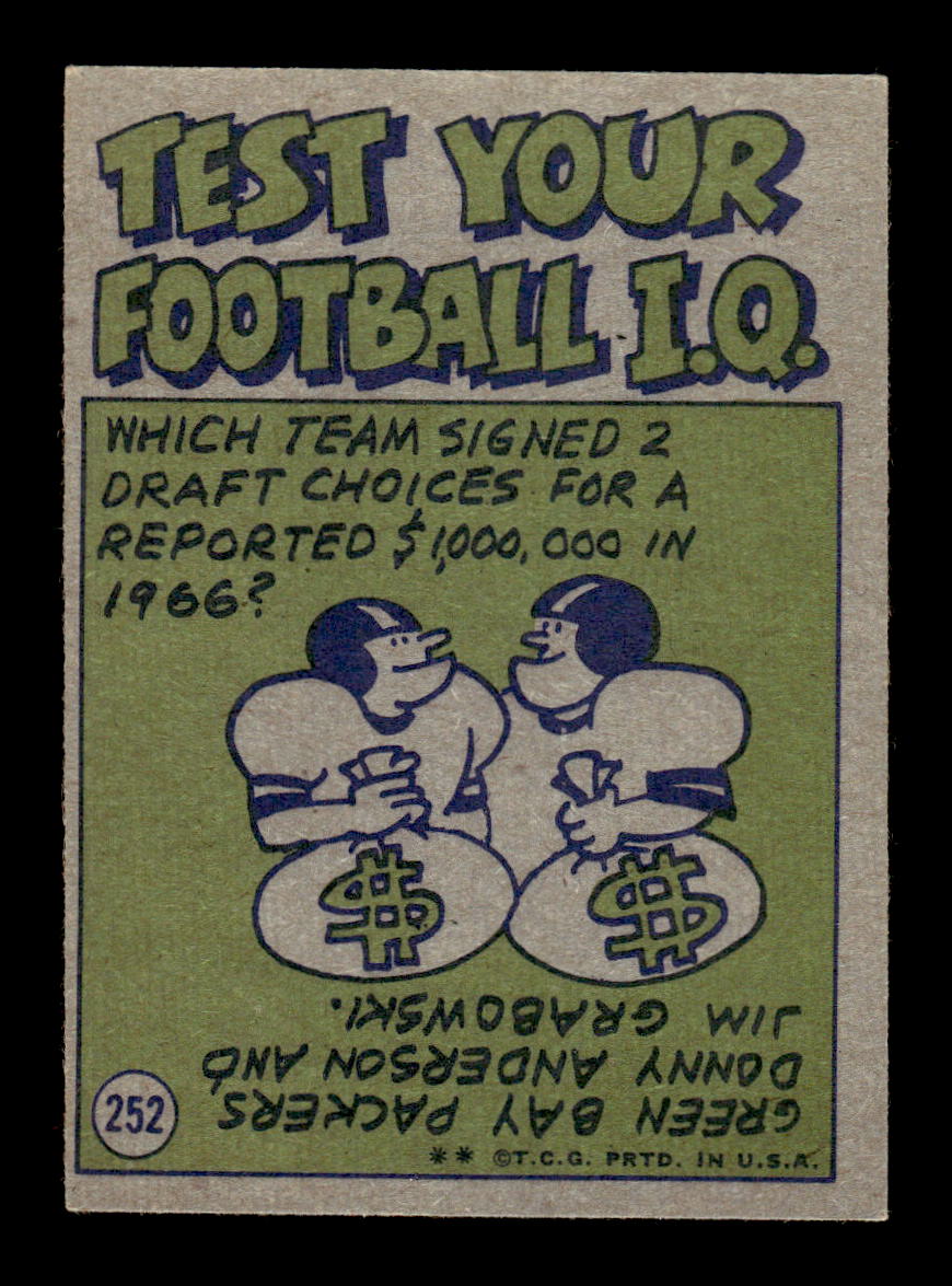 1972 Topps #252 George Farmer Very Good HOF-10002664