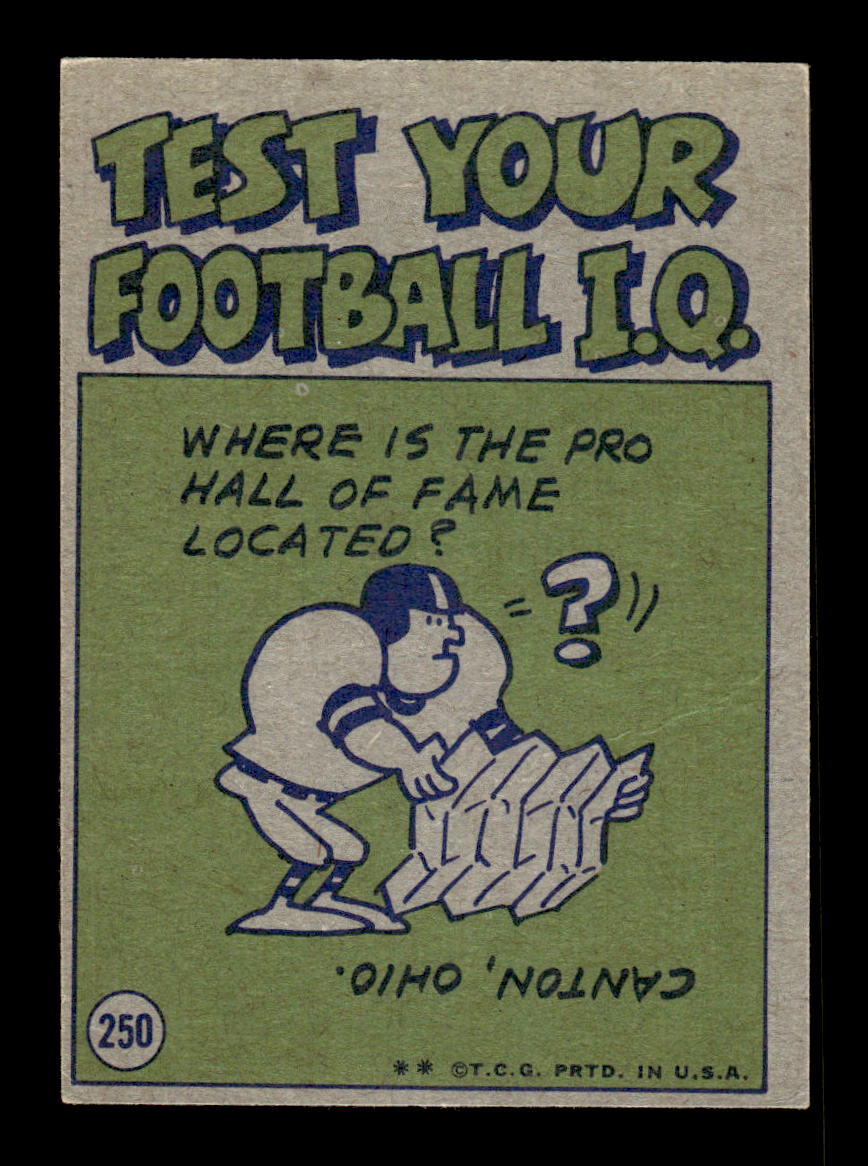 1972 Topps #250 Mel Farr Very Good HOF-10002665