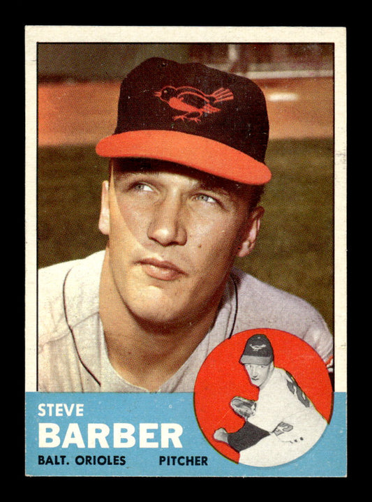 1963 Topps #12 Steve Barber Excellent HOF-10002693