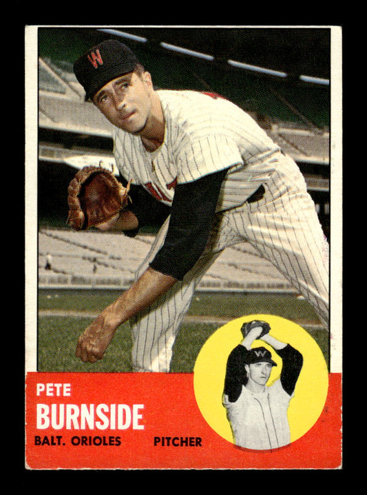 1963 Topps #19 Pete Burnside Excellent HOF-10002699