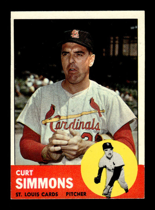 1963 Topps #22 Curt Simmons Excellent HOF-10002701