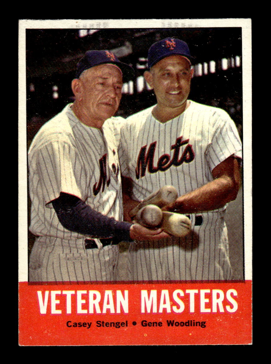 1963 Topps #43 Veteran Masters Stengel Woodling Ex HOF-10002721