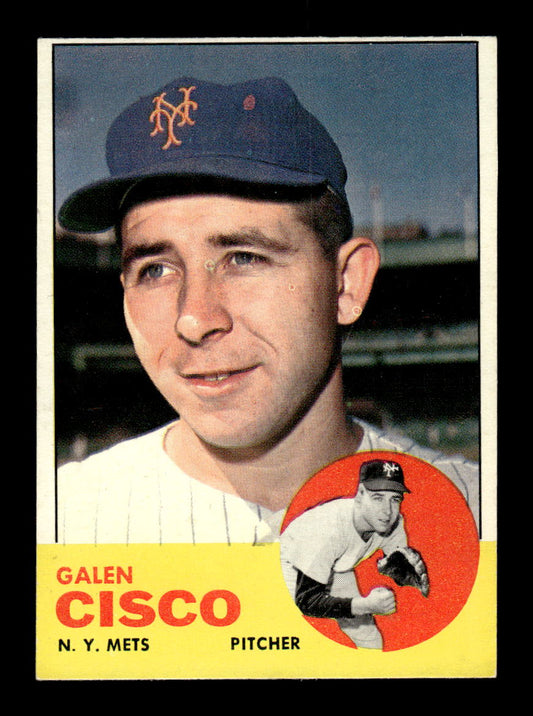 1963 Topps #93 Galen Cisco Excellent HOF-10002769