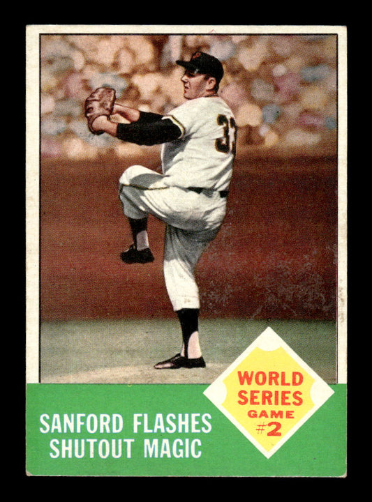 1963 Topps #143 WS 2 Sanford Flashes Shutout Magic NM HOF-10002811