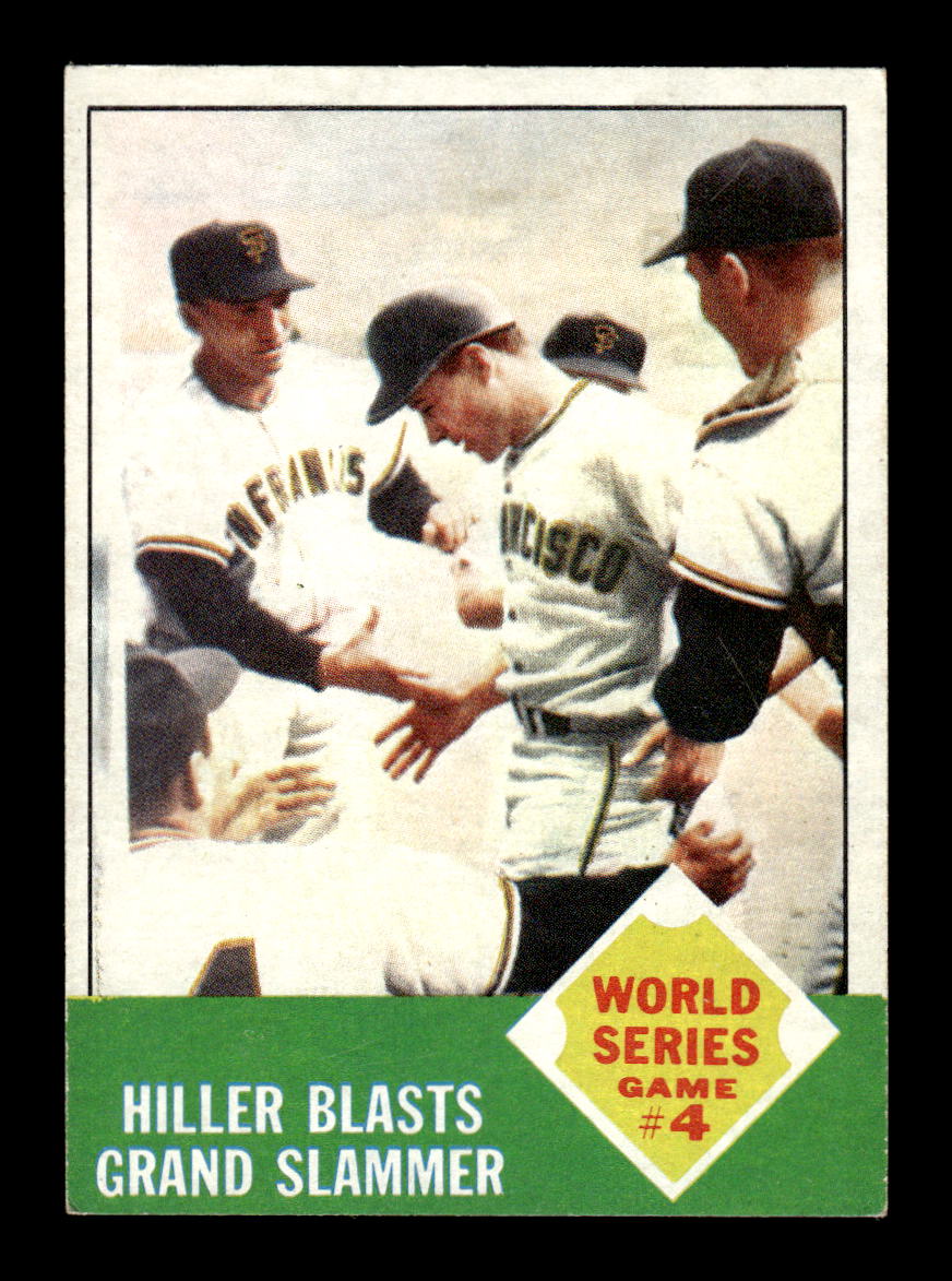 1963 Topps #145 Hiller Blasts Grand Slammer NM HOF-10002812