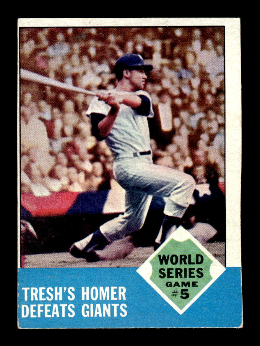 1963 Topps #146 Tresh's Homer Defeats Giants NM HOF-10002813