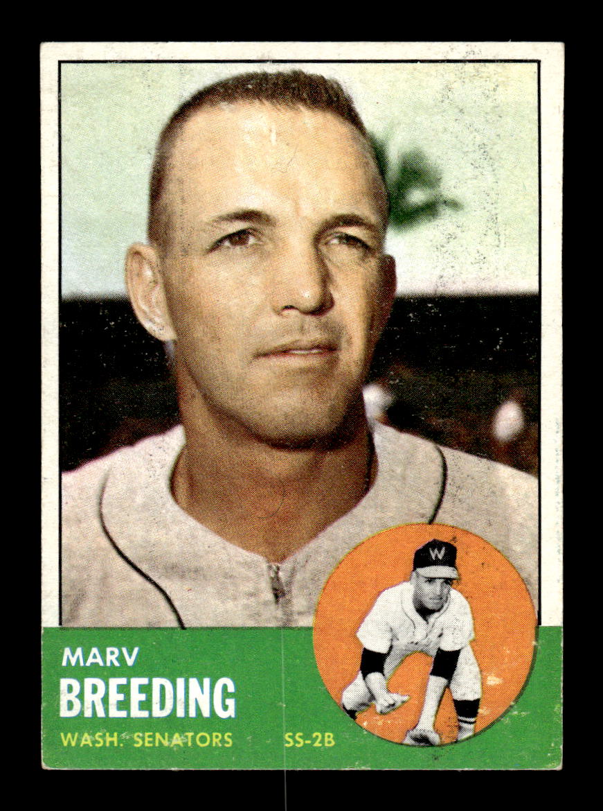 1963 Topps #149 Marv Breeding Near Mint or Better HOF-10002816