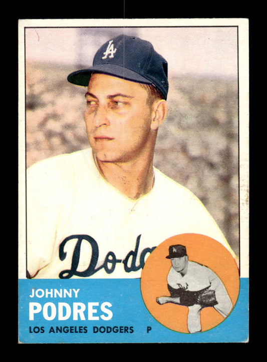1963 Topps #150 Johnny Podres Near Mint or Better HOF-10002817