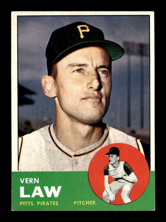 1963 Topps #184 Vern Law Near Mint or Better HOF-10002845