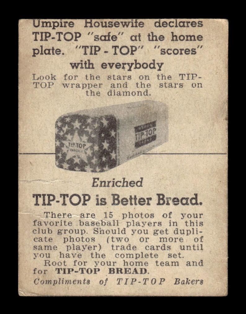 1947 Tip Top (D323) #NNO "Jeff" Heath Poor HOF-10002881