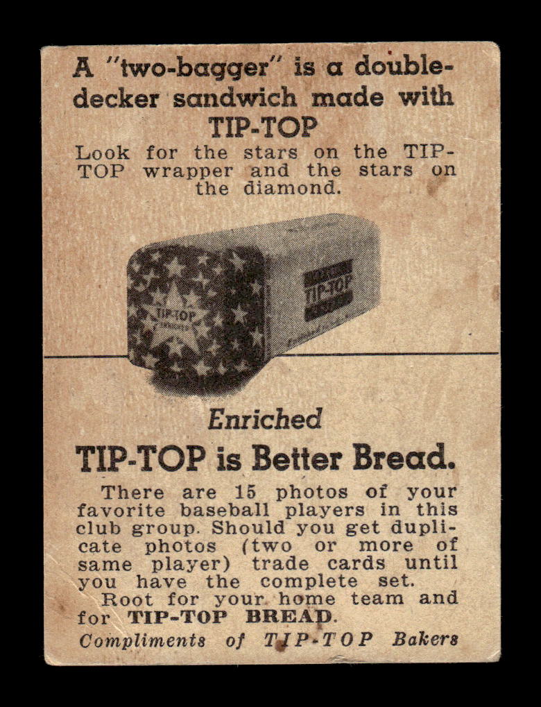 1947 Tip Top (D323) #NNO Harry Lowrey Poor HOF-10002886