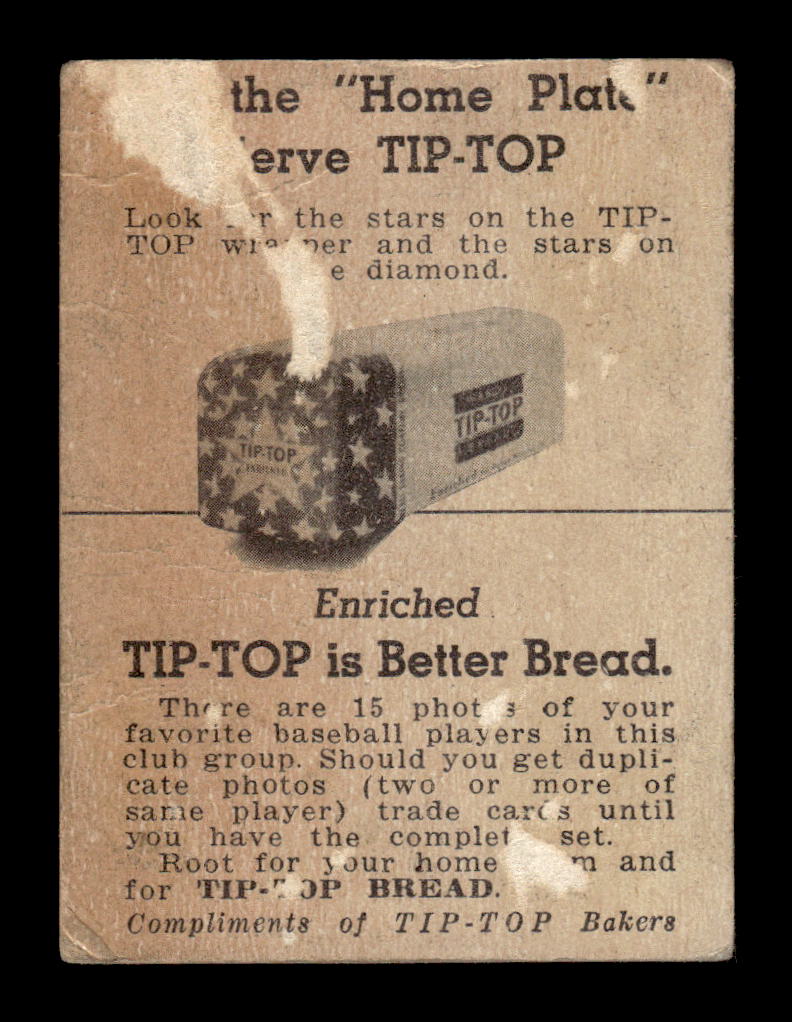 1947 Tip Top (D323) #NNO Richard "Dick" Wakefield Poor HOF-10002887