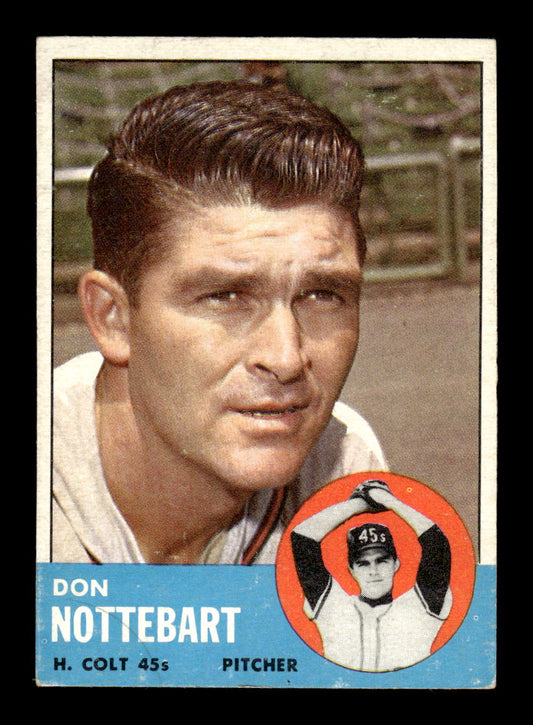 1963 Topps #204 Don Nottebart Excellent HOF-10002996